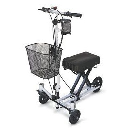 Zero Turn Radius Knee Scooter With Basket-300 Lbs Capacity