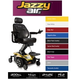 Jazzy Air Power Chair With Power Elevating Seat - 300 Lb Cap