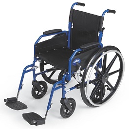 18" Wide Hybrid 2 Transport Chair & Wheelchair-300 Lbs Cap.