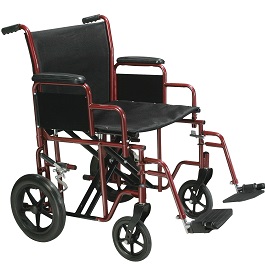 22" Wide Bariatric Transport Chair-450 Lbs Cap.