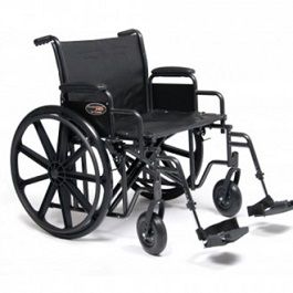 22" Traveler HD Bariatric Wheelchair w/ Footrest-500 Lbs Cap