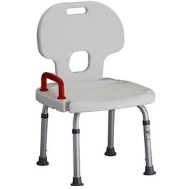 Shower Chair Bath Bench w/ Back & Safety Handle - 300 Lbs Cap