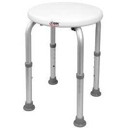 Compact Round Shower Stool-250 Lbs Cap.