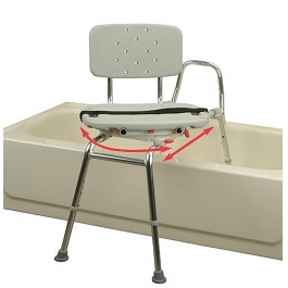Snap-N-Save Sliding Transfer Bench with Swivel Seat and Back-400