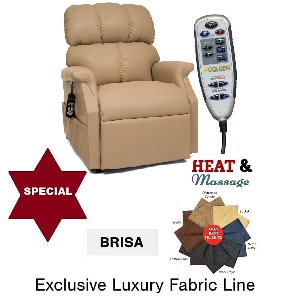 Medium Deluxe Brisa Power Pillow Heat & Massage Lift Chair