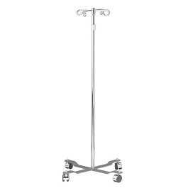 Mobile Adjustable IV Pole With 4" Wheels