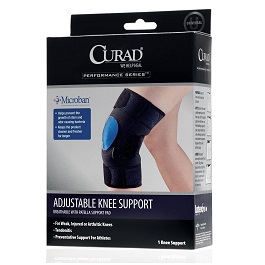 Breathable Adjustable Knee Support with Antimicrobial Microban